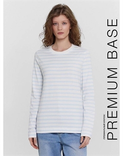 Джемпер женский белый в бело-голубую полоску Mark formelle