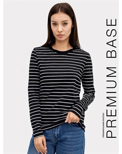 Джемпер женский черный с белыми полосками Mark formelle