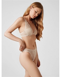 Трусы бразилиана женские белые кружевные Mark formelle