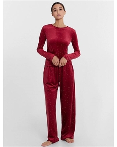 Комплект домашний женский велюровый бордовый Mark formelle