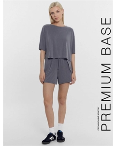 Комплект женский (футболка, шорты) в сером цвете Mark formelle