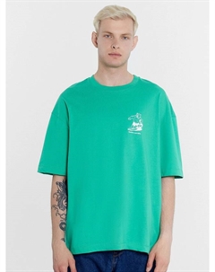 Футболка мужская в зеленом цвете с печатью Mark formelle