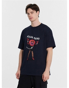 Футболка мужская синяя с принтом Mark formelle