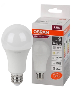 Лампа светодиодная  Value А150 20Вт Е27 3000К LED 4058075579293 Osram
