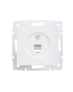 Vesna бел. Розетка телеф. (без рамки) 742-0288-137 Lezard