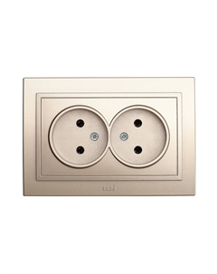 Zena титан Розетка 2-гнезд. б/з б/ш 500-011420-908 El-bi
