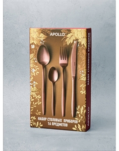 Набор столовых приборов Lungo Rose Gold 16 предметов LRG-16 Apollo