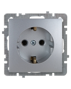 TOURAN сер. Розетка 1-гн. с/з (без рамки) 24130417 Nilson