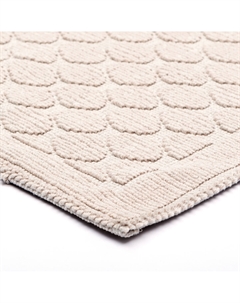 Коврик петельный, хлопок, 80 х 50, одинарный, бежевый Круги Primanova