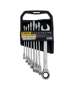 Набор ключей комб. с трещоткой 8 шт (8,10,12,13,15,16,17,18 мм) Werker