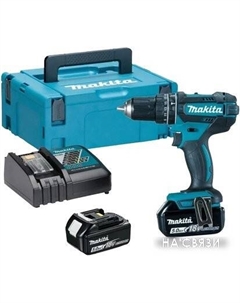 Ударная дрель-шуруповерт DHP482RTJ (с 2-мя АКБ, кейс) Makita
