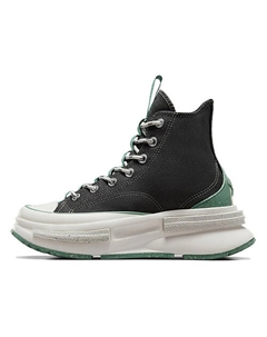 Кроссовки Run Star Legacy Anti-Slip Wear-Resistant High-Top Canvas Shoes Unisex Black Green Converse