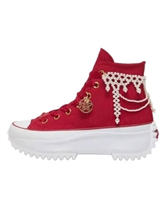 Кроссовки Run Star Hike Anti-Slip Wear-Resistant High-Top Canvas Shoes Unisex Red Converse
