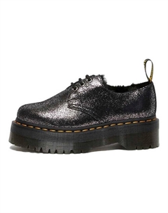 Кроссовки Dr.Martens 1461 Faux Fur Lined Metallic Leather Platform Shoes Black Dr. martens