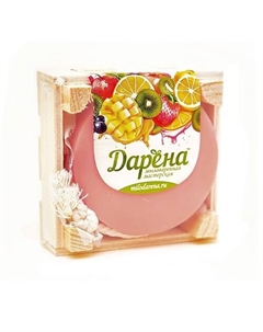 Мыло с люфой "Клубника со сливками" Дарёна мыловаренная мастерская