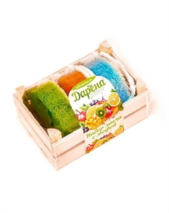 Набор мыла с люфой из 3 шт №5 прозрачный Дарёна мыловаренная мастерская