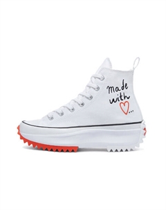 Кроссовки Run Star Hike Hi Made With Love White Womens Converse