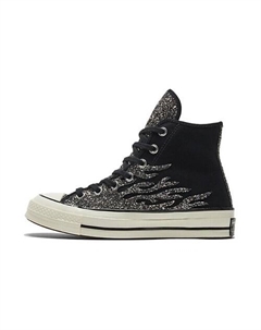 Кроссовки Chuck 70 Womens High Archival Glitter Flame Black Egret Womens Converse