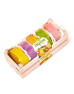 Набор мыла с люфой из 5 шт №1 матовый Дарёна мыловаренная мастерская