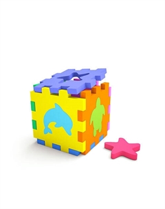 Развивающая игра Кубик-сортер Подводный мир El'basco