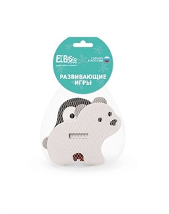 Конструктор мягкий для малышейСеверные животные. Белый мишка, пингвин El'basco