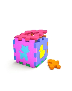 Развивающая игра Кубик-сортер Животные El'basco