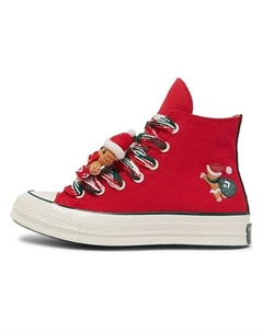 Кроссовки Chuck 70 Hi X Mas Gingerbread & Knit Sock Red Womens Converse