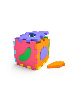 Развивающая игра Кубик-сортер Овощи El'basco