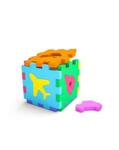 Развивающая игра Кубик-сортер Транспорт El'basco