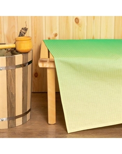 Простыня вафельная для бани "Радуга" 150х180 см, 100% хлопок, 200 г/м2 Экономь и я