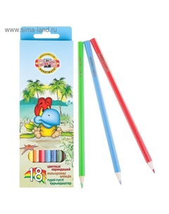 Карандаши 18 цветов 3553, Птицы Koh-i-noor