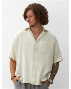 Рубашка мужская с коротким рукавом, размер 56, молочная Mist