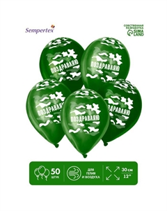 Воздушные шары латексные 12" «Защитнику», 50 шт. Sempertex