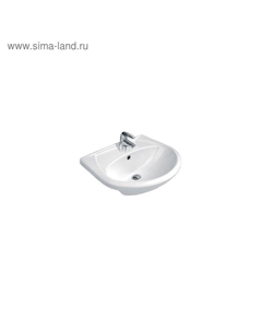 Раковина встраиваемая Cersanit ERICA ERI55, с 1 отверстием под смеситель, белая