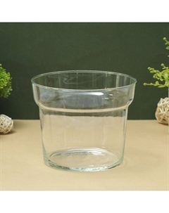 Ваза «Азалия» средняя, 1.6 л, h=13, d=16 см, стекло, прозрачная Evis