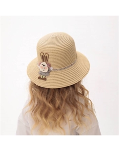 Шляпа для девочки «Зайка», цвет молочный, размер 52 Minaku