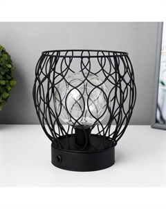 Ночник "Монта" LED от батареек 3хАА черный 17,5х17,5х19,5 см Risalux