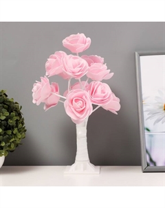 Ночник "Розовые розы" LED розовый 17x17x34 см Risalux