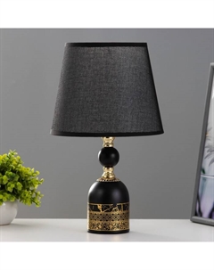 Настольная лампа "Галлея" Е27 40Вт черно-золотой 21х21х36 см Risalux