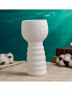 Гипсовая ваза декоративная настольная «Биномик», для цветов, сухоцветов, 20.5 см, белый Хорошие сувениры