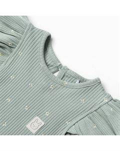 Боди с воланами «» Olives, рост 74-80, оливковое Крошка я