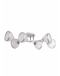 Люстра «Гелла» 6хЕ27 40 Вт бело-хромовый нов 62×45×27 см Bayerlux