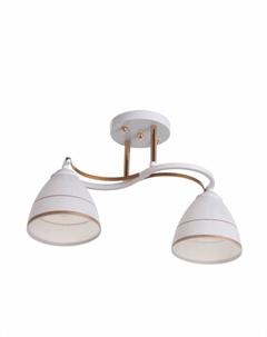 Люстра "Рина" 2хЕ27 40Вт бело-золотой нов 40х28 см Bayerlux