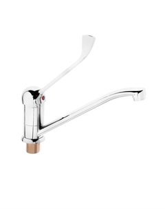 Смеситель для кухни "Эверест" B49-37, однорычажный, длинный излив, хром