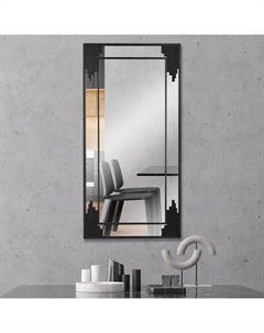 Зеркало интерьерное настенное «», в прямоугольном корпусе из металла, 120×60 см, цвет чёрный Рубин