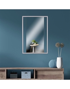 Зеркало интерьерное настенное «», в прямоугольном корпусе из металла, 63×43 см, цвет серебро Рубин