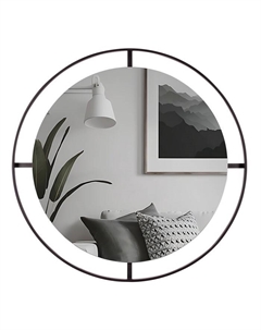 Зеркало интерьерное настенное «», в круглом корпусе из металла, с ободом, d=60 см, цвет цвет чёрный Рубин