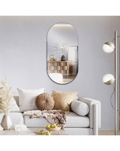 Зеркало интерьерное настенное «», в овальном корпусе из металла, 80×40 см, цвет чёрный Рубин