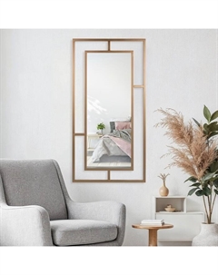 Зеркало интерьерное настенное «», в прямоугольно корпусе из металла, 120×60 см, цвет белое золото Рубин