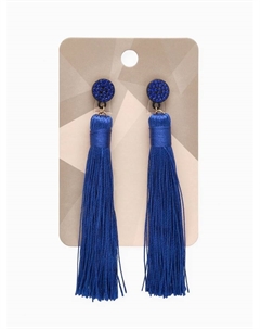 Серьги «Кисти» гармония, цвет синий L кисти 9,5см Qf